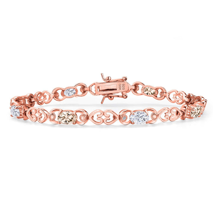 Morganite - October_Bracelet in 925 Rose Gold Plated Silver