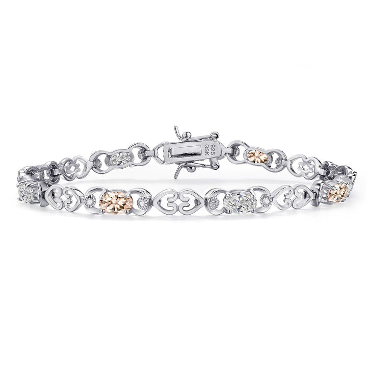 Morganite - October_Bracelet in 925 Sterling Silver