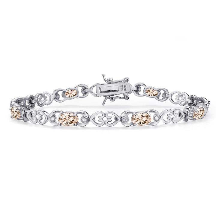 Morganite - October_Bracelet in 925 Sterling Silver