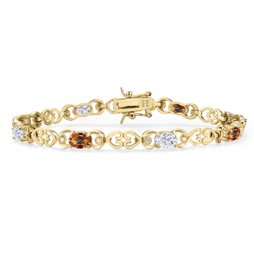 Ecstasy Mystic Topaz_Bracelet in 925 Yellow Gold Plated Silver