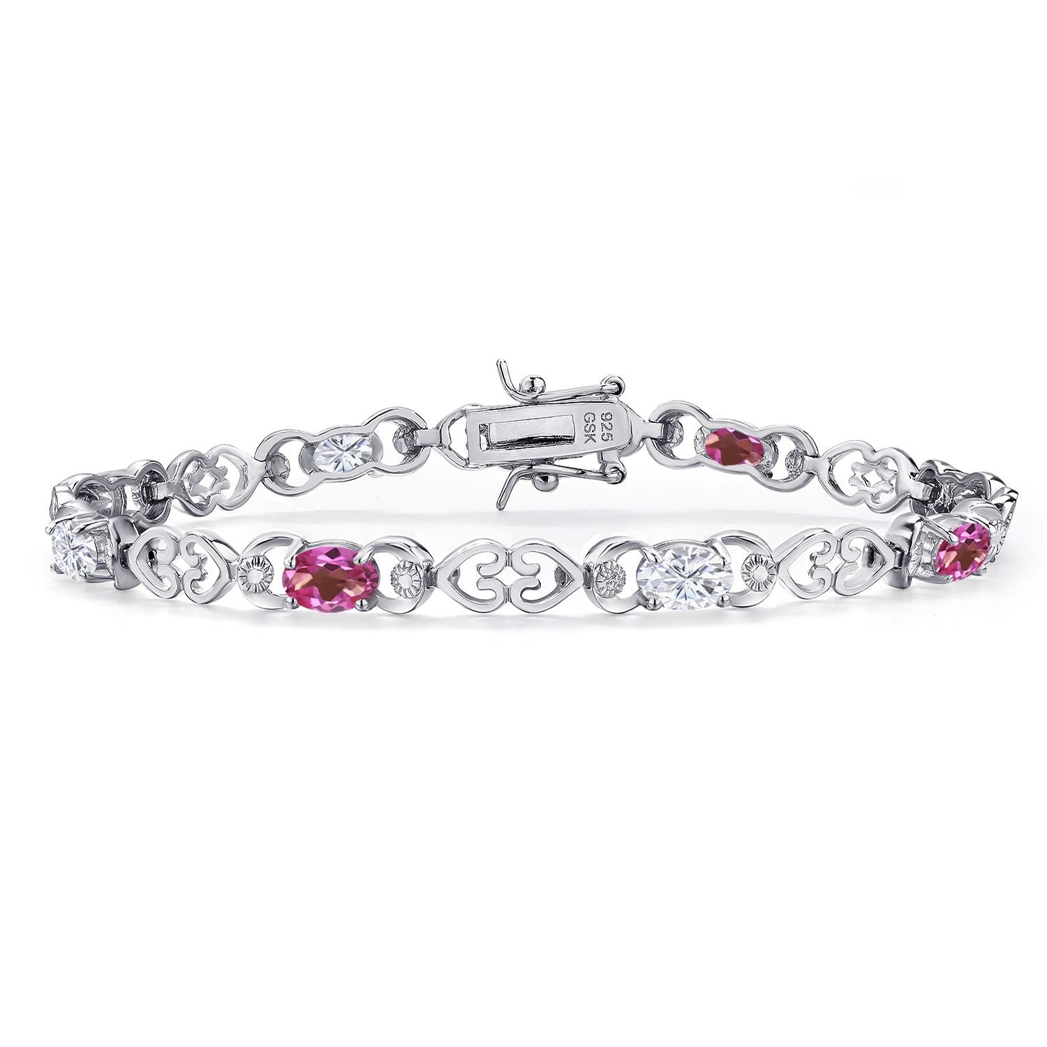 Pink Mystic Topaz_Bracelet in 925 Sterling Silver