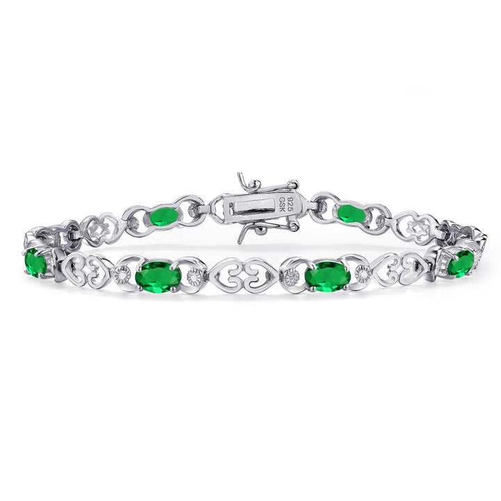 Nano Emerald - May_Bracelet in 925 Sterling Silver