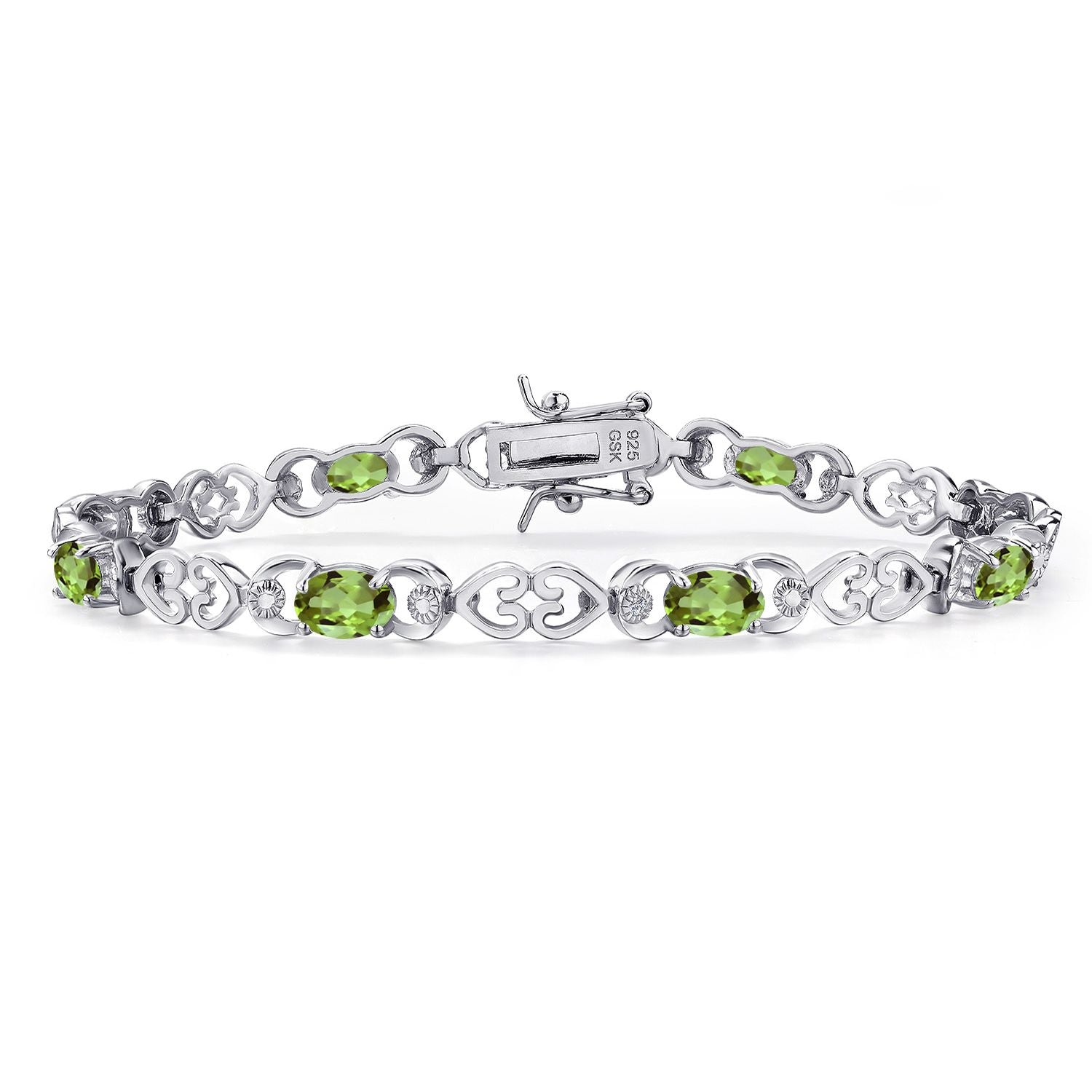 Peridot - August_Bracelet in 925 Sterling Silver