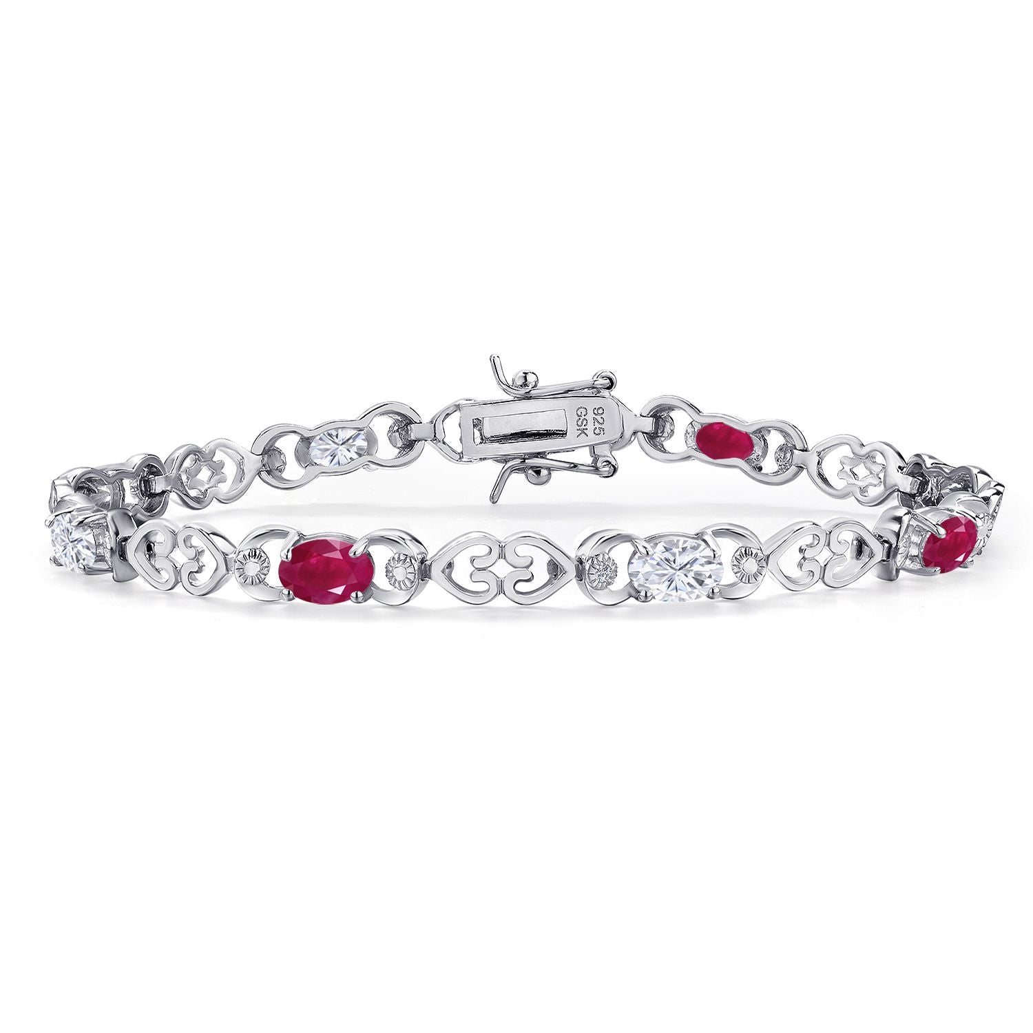 Ruby - July_Bracelet in 925 Sterling Silver