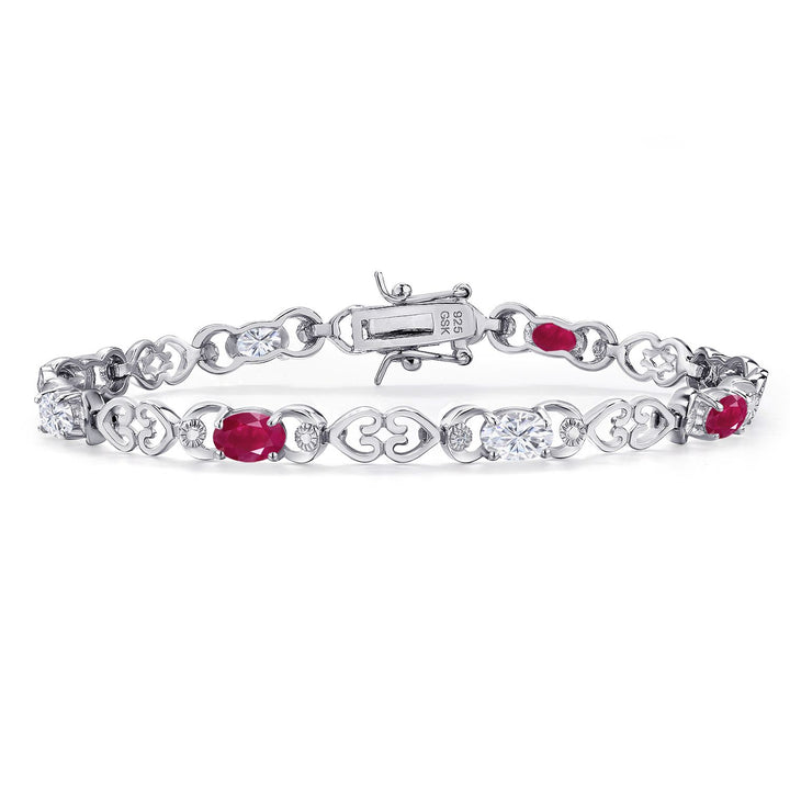 Ruby - July_Bracelet in 925 Sterling Silver
