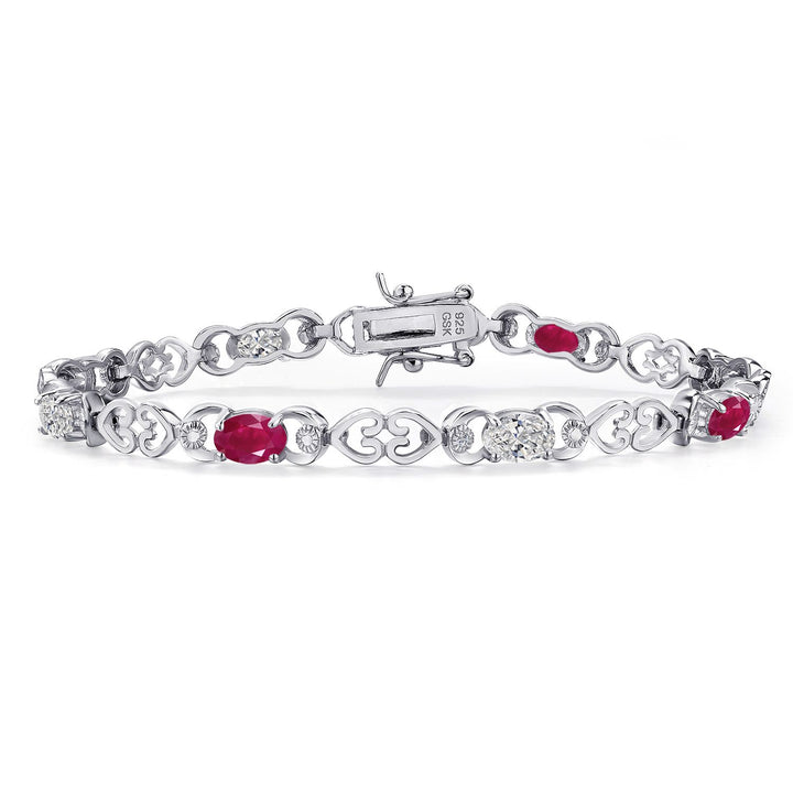 Ruby - July_Bracelet in 925 Sterling Silver