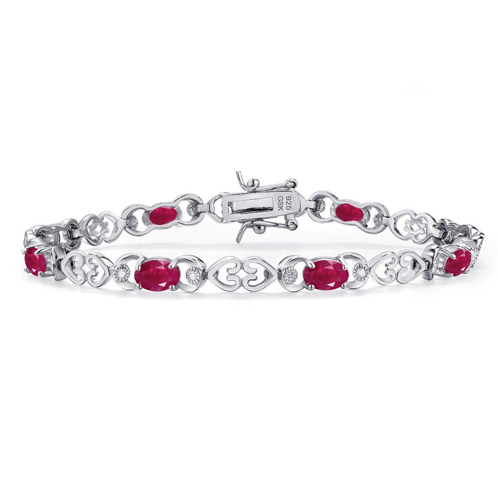 Ruby - July_Bracelet in 925 Sterling Silver