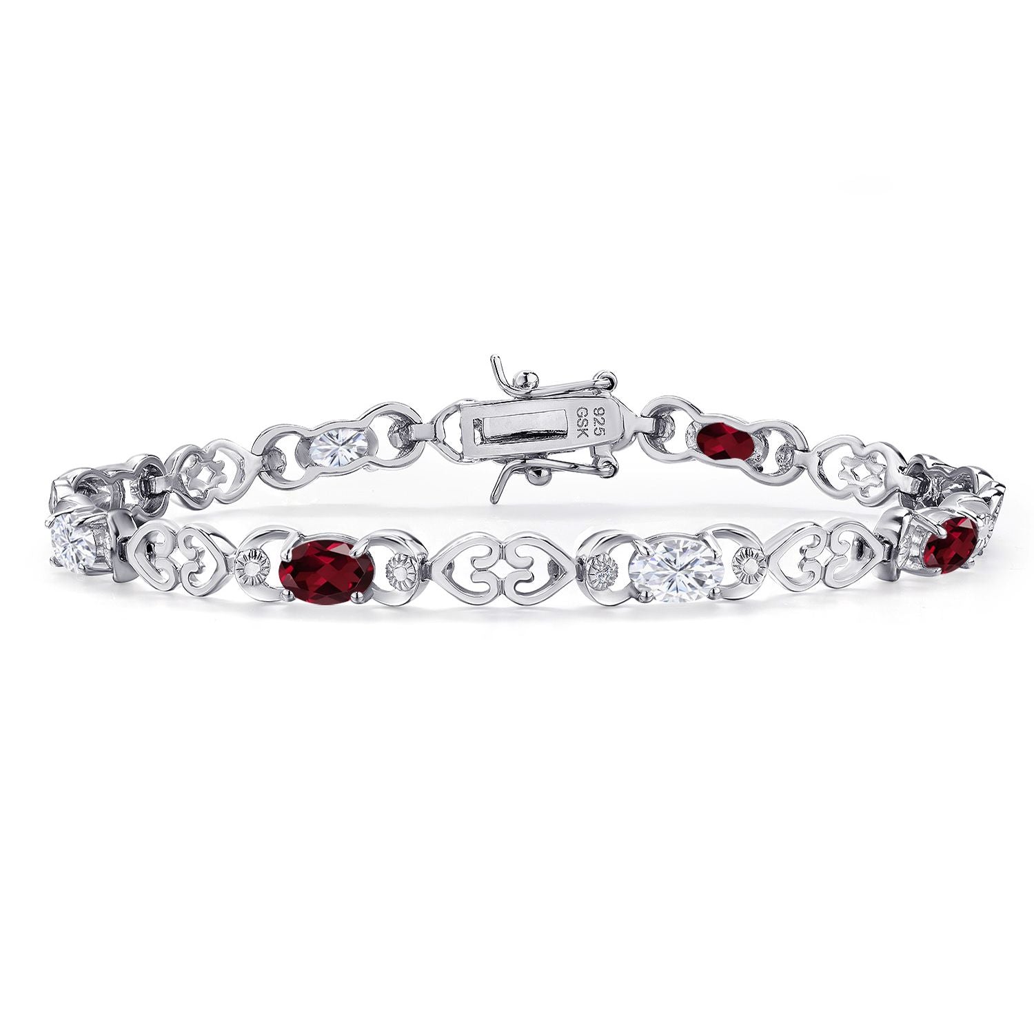 Rhodolite Garnet_Bracelet in 925 Sterling Silver