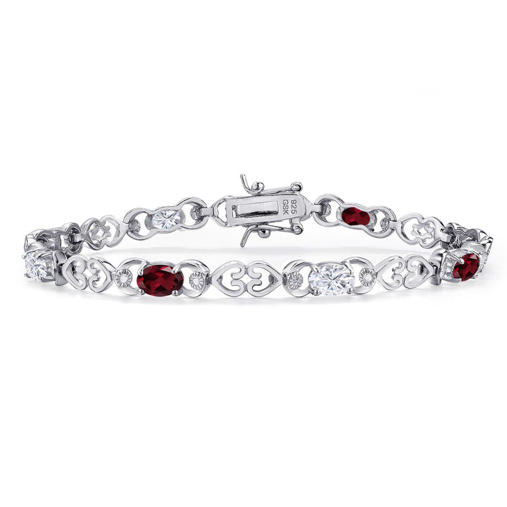 Rhodolite Garnet_Bracelet in 925 Sterling Silver