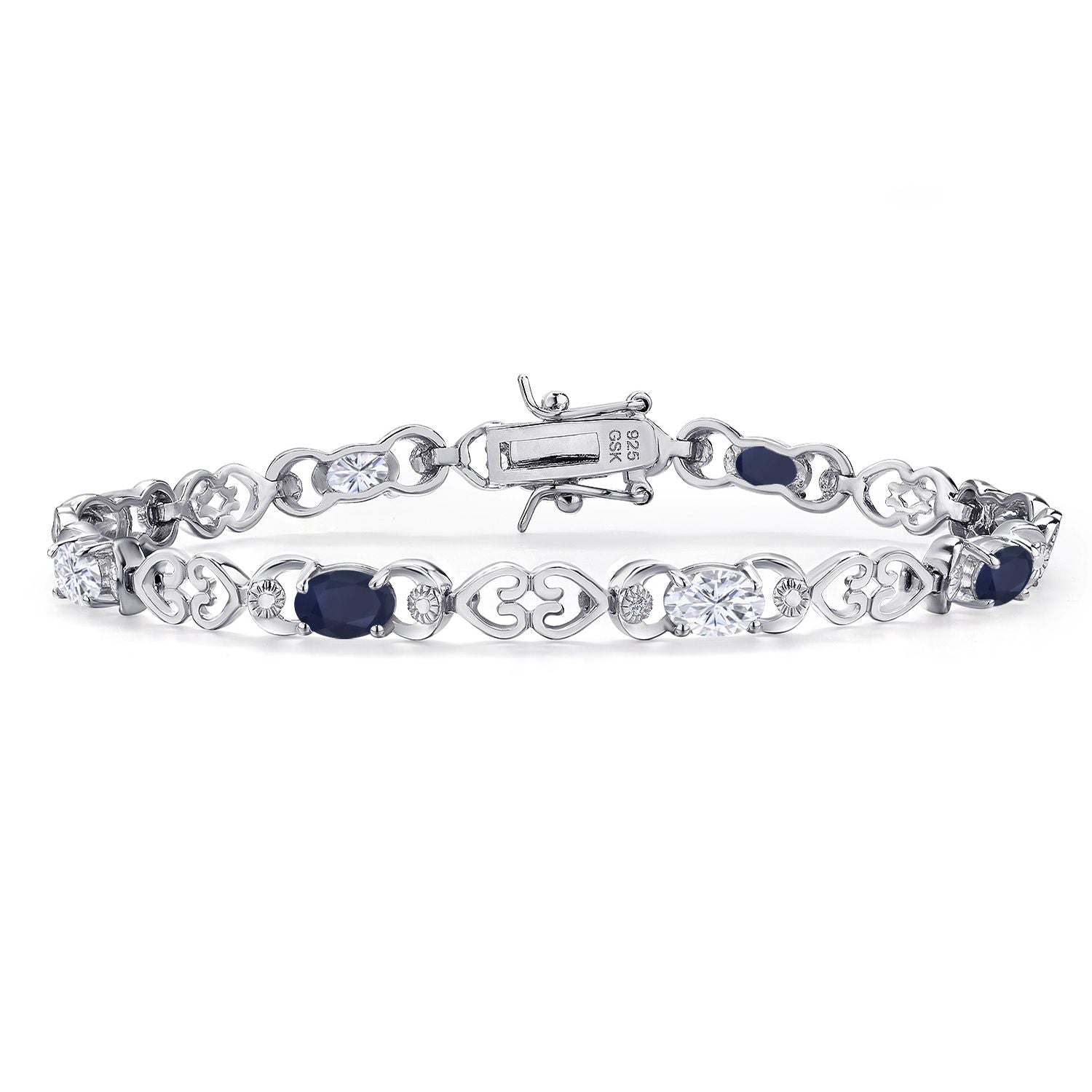 Blue Sapphire - September_Bracelet in 925 Sterling Silver