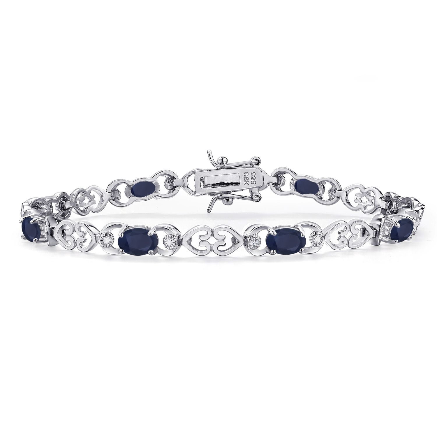 Blue Sapphire - September_Bracelet in 925 Sterling Silver