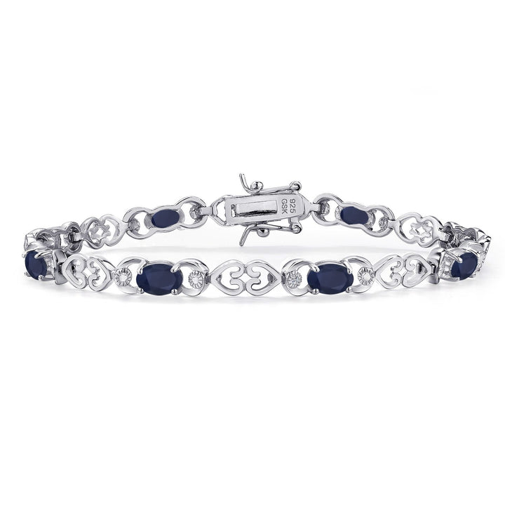 Blue Sapphire - September_Bracelet in 925 Sterling Silver