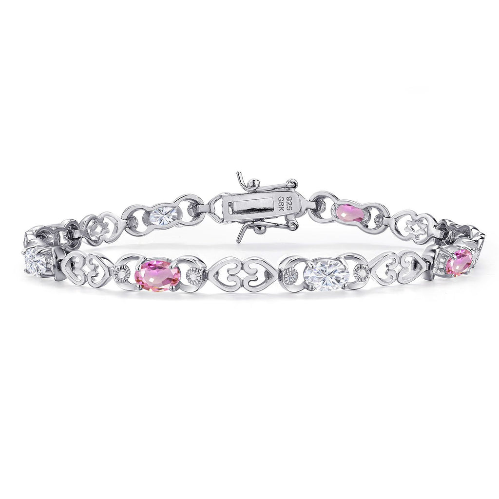 Pink Sapphire - September_Bracelet in 925 Sterling Silver