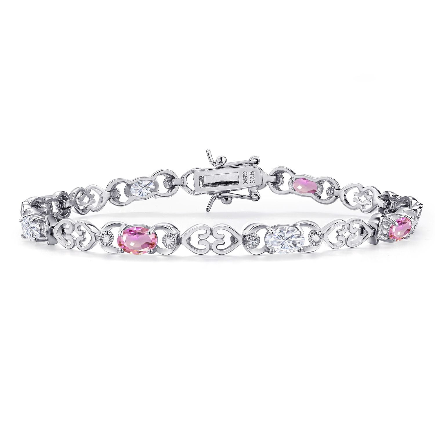 Pink Sapphire - September_Bracelet in 925 Sterling Silver