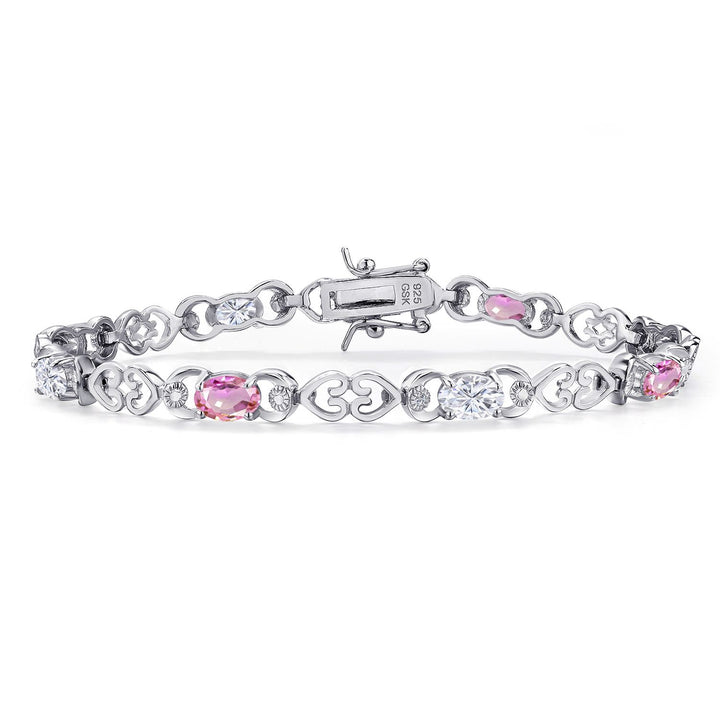 Pink Sapphire - September_Bracelet in 925 Sterling Silver