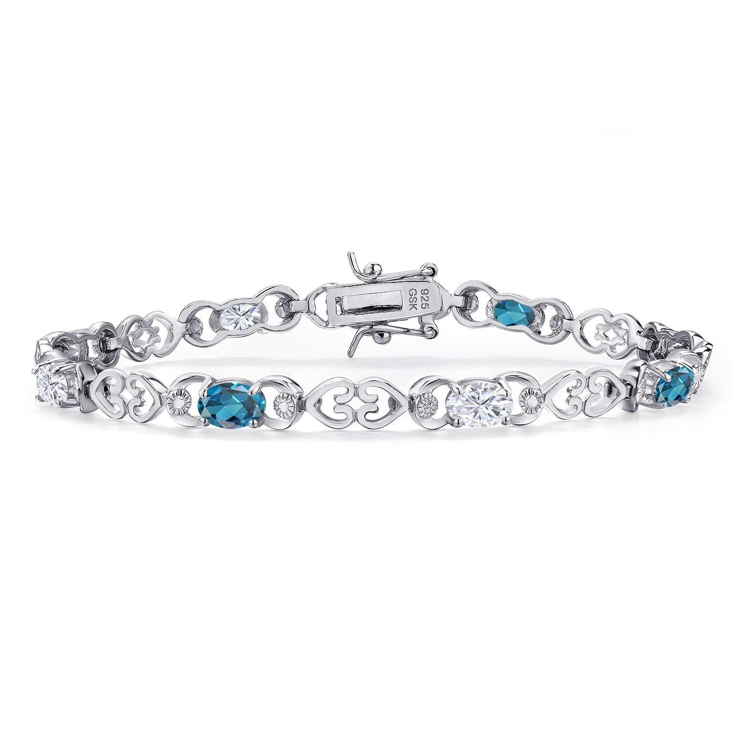 London Blue Topaz - November_Bracelet in 925 Sterling Silver