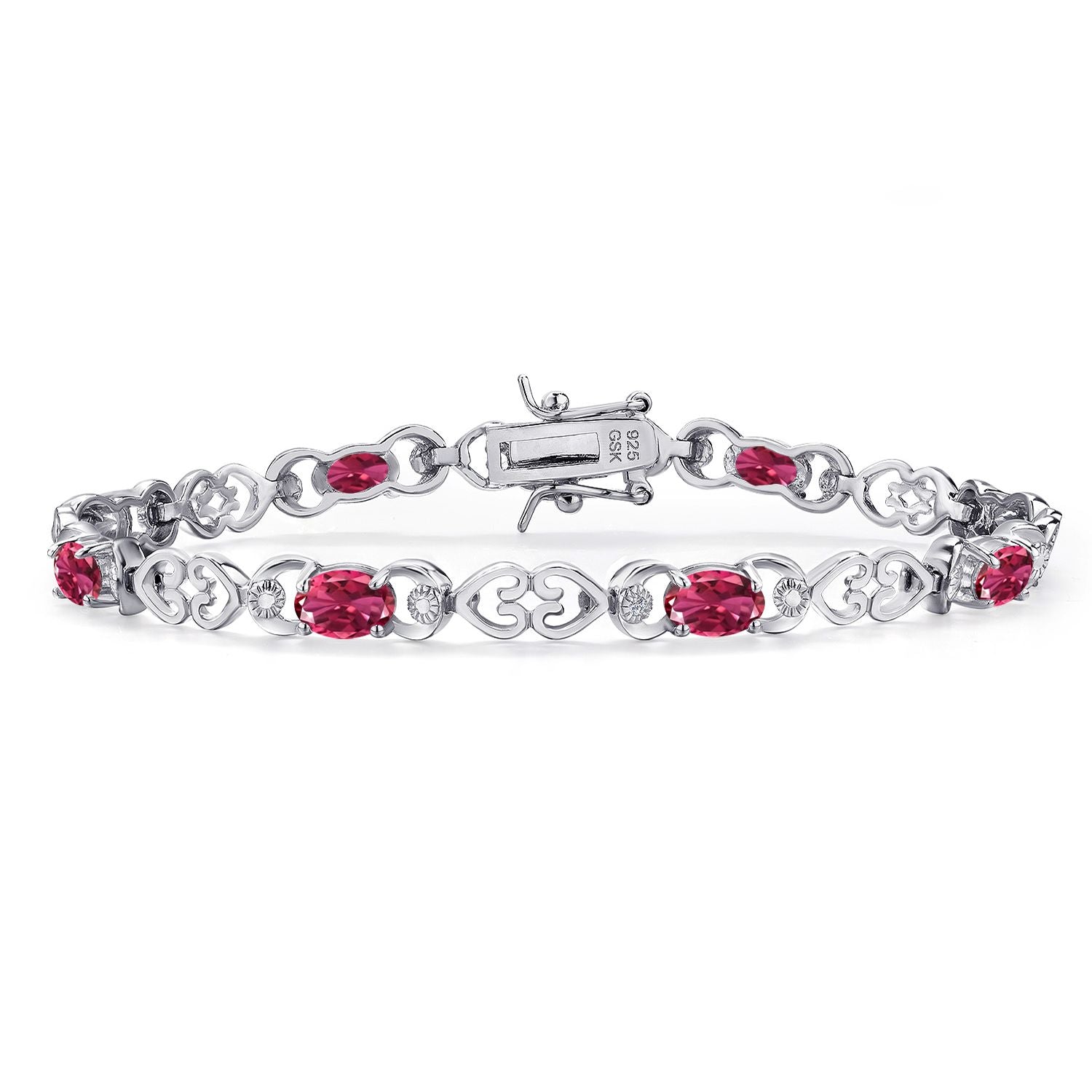 Pink Tourmaline - October_Bracelet in 925 Sterling Silver