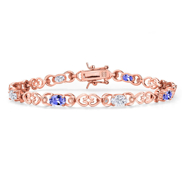 Tanzanite - December_Bracelet in 925 Rose Gold Plated Silver