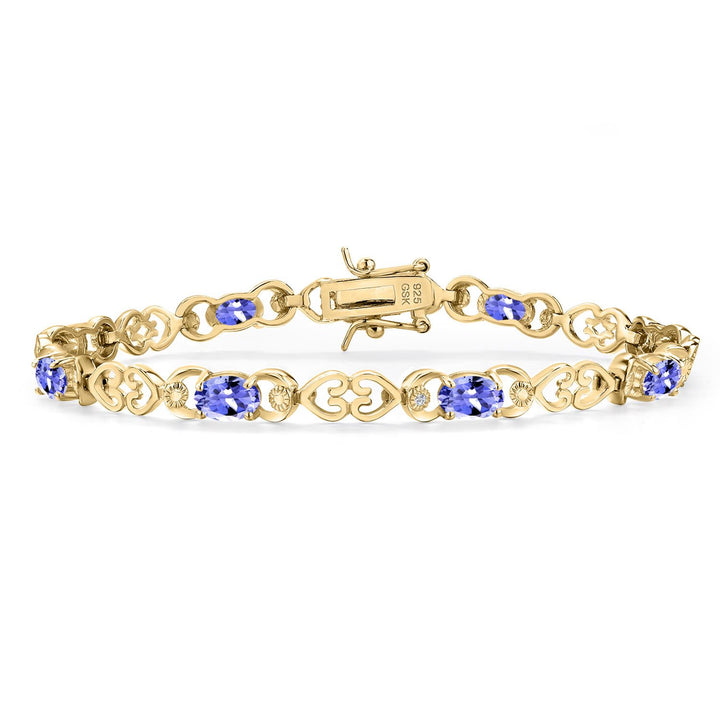 Tanzanite - December_Bracelet in 925 Yellow Gold Plated Silver