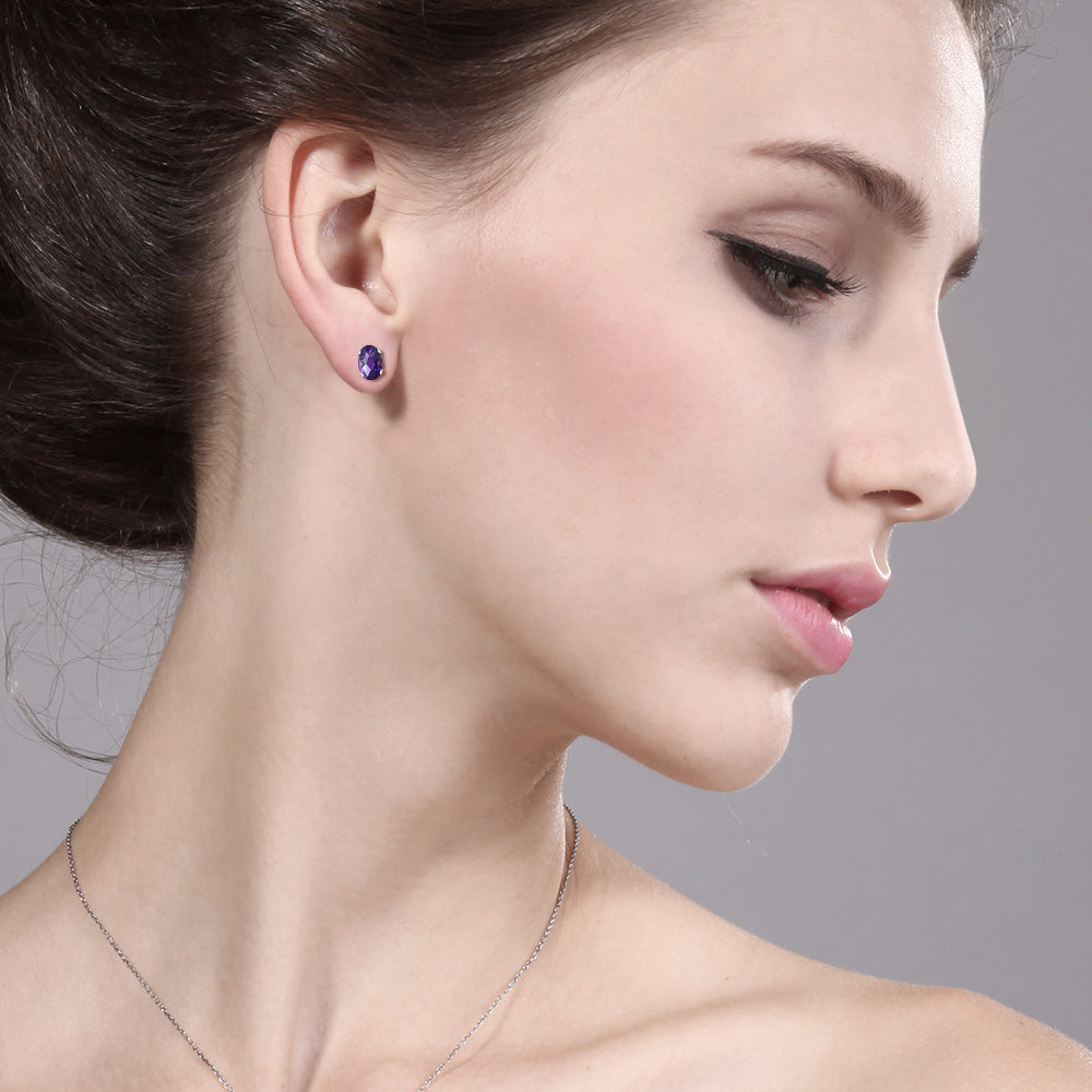 Amethyst - February_Earrings in 925 Sterling Silver