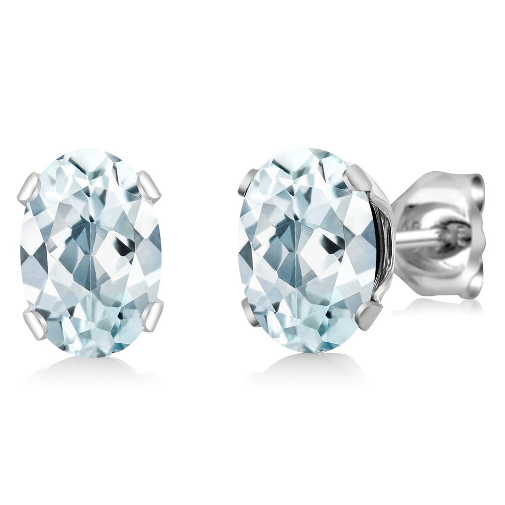 Aquamarine - March_Earrings in 925 Sterling Silver