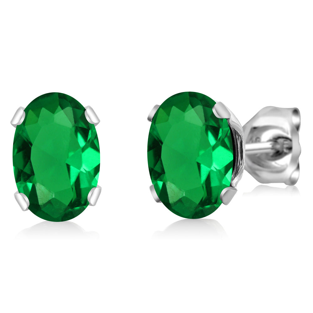 Nano Emerald - May_Earrings in 925 Sterling Silver