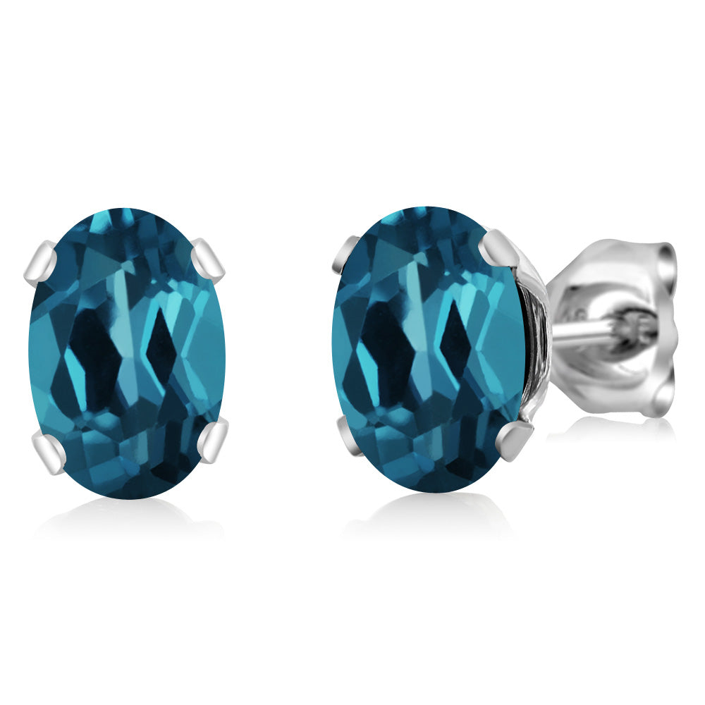London Blue Topaz - November_Earrings in 925 Sterling Silver