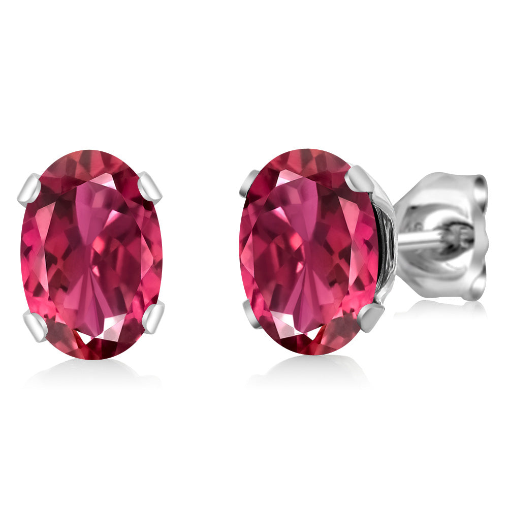 Pink Tourmaline - October_Earrings in 925 Sterling Silver
