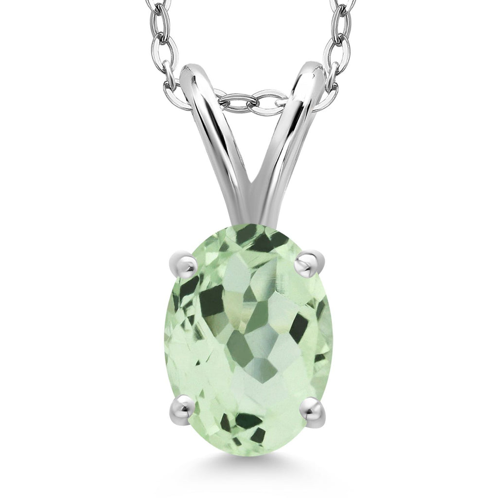 Prasiolite_Pendant in 925 Sterling Silver