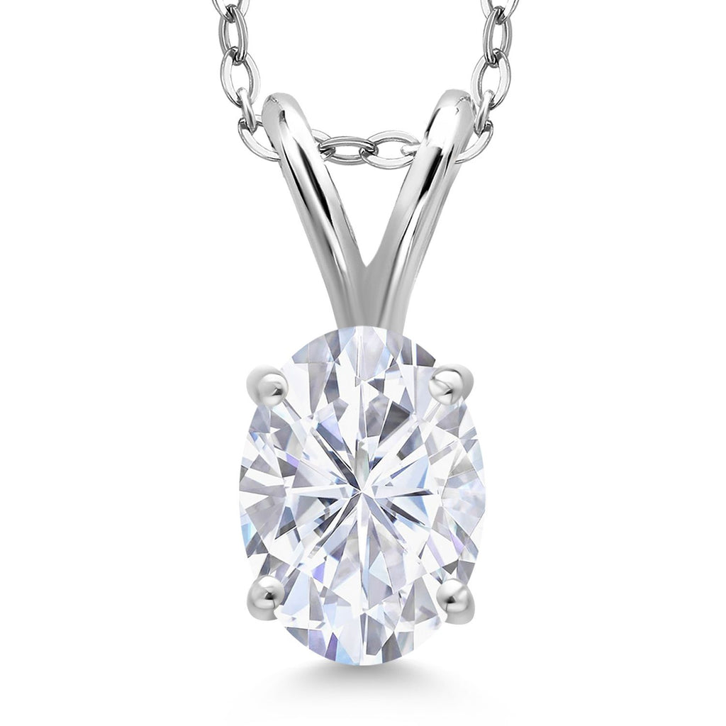 Pink Moissanite - April_Pendant in 925 Sterling Silver