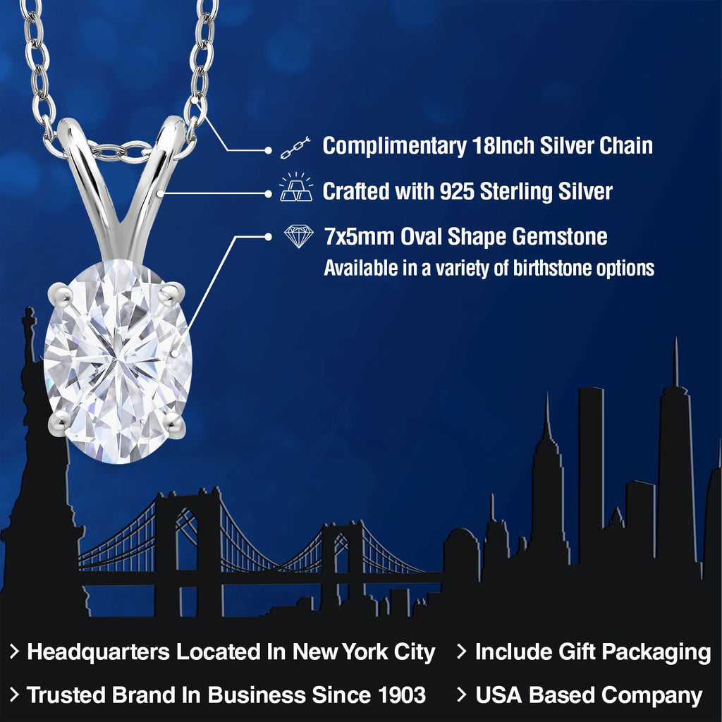Pink Moissanite - April_Pendant in 925 Sterling Silver