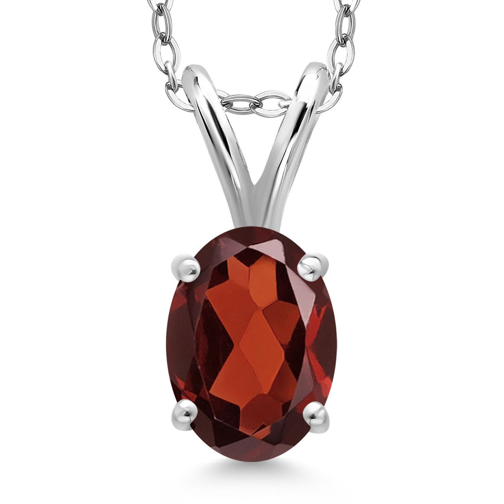 Garnet - January_Pendant in 925 Sterling Silver