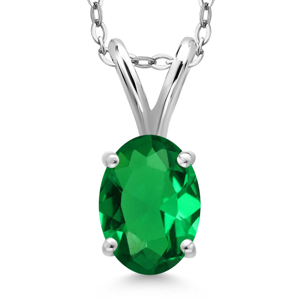 Nano Emerald - May_Pendant in 925 Sterling Silver
