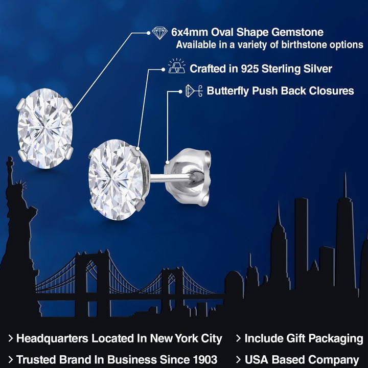 Near Colorless (GH)_Earrings in 925 Sterling Silver
