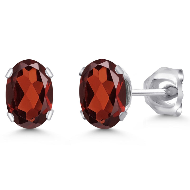 Garnet - January_Earrings in 925 Sterling Silver