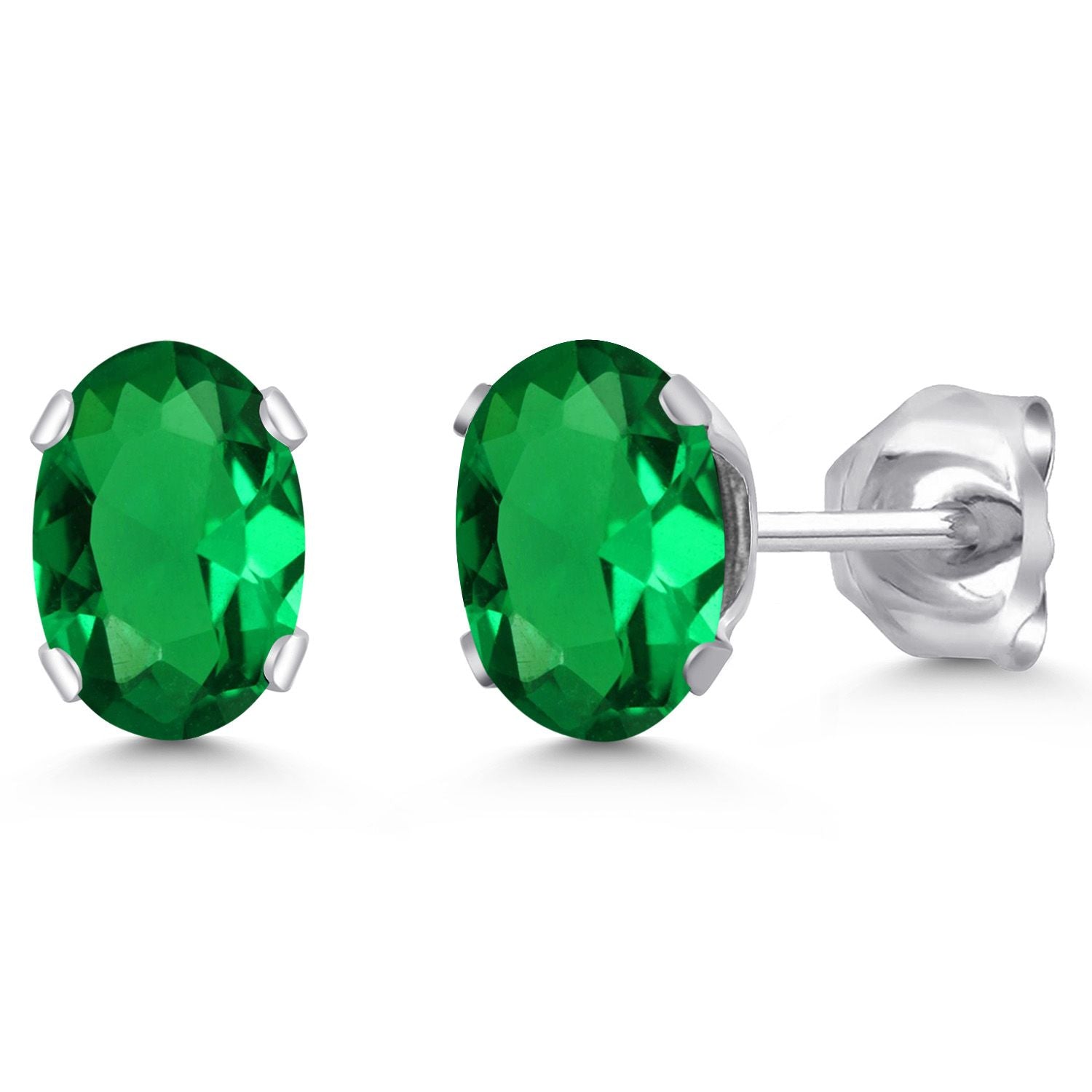 Nano Emerald - May_Earrings in 925 Sterling Silver