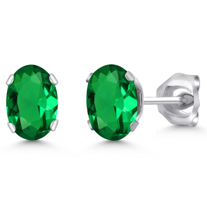 Nano Emerald - May_Earrings in 925 Sterling Silver