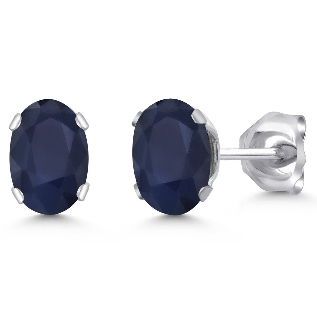 Blue Sapphire - September_Earrings in 925 Sterling Silver