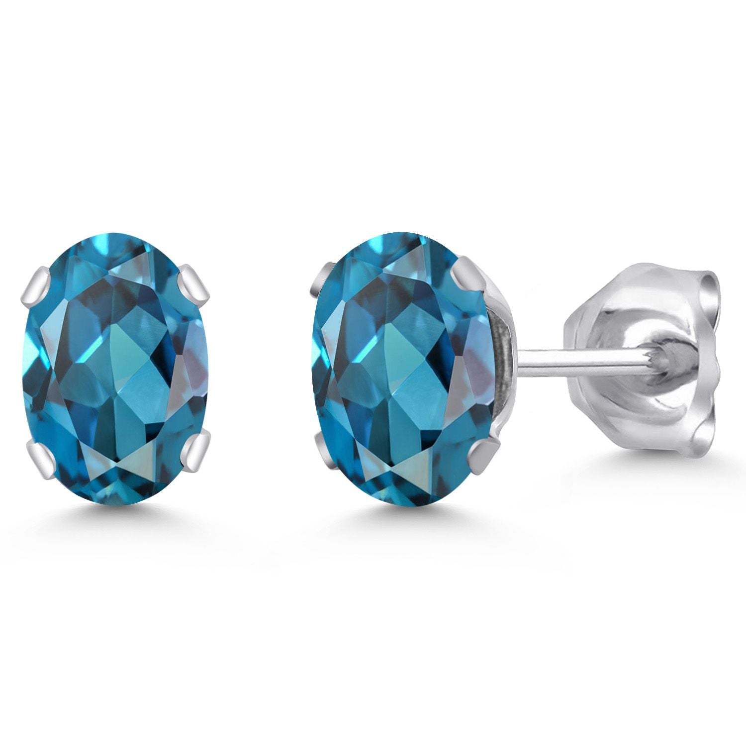 London Blue Topaz - November_Earrings in 925 Sterling Silver