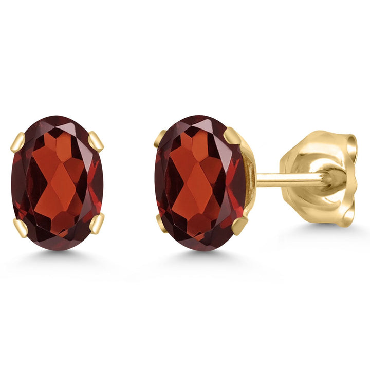 Garnet_Earrings in 18K Yellow Gold Plated Silver