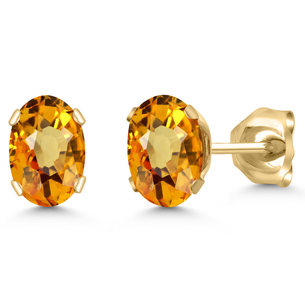 Yellow Sapphire_Earrings in 925 Yellow Gold Plated Silver