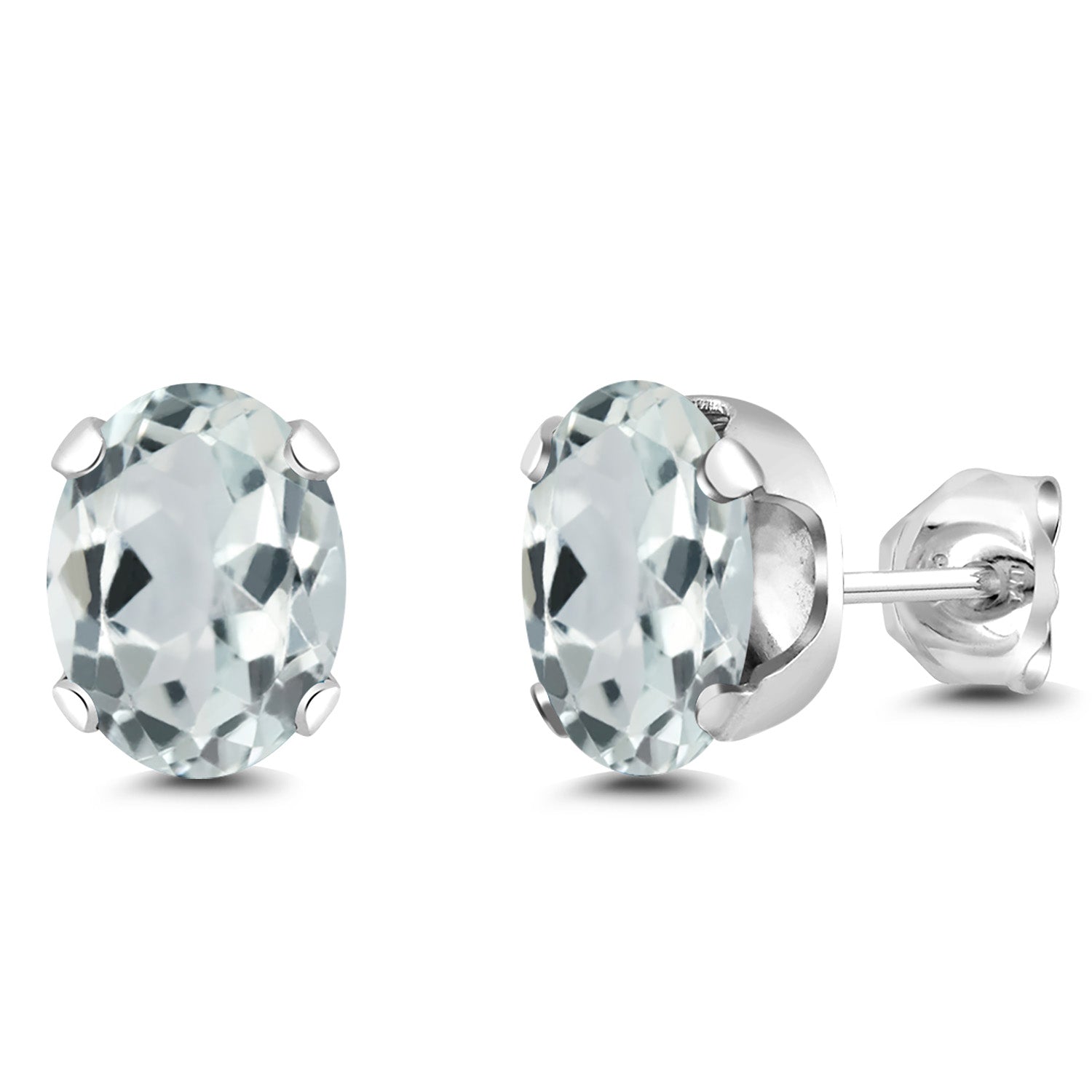 Aquamarine - March_Earrings in 925 Sterling Silver