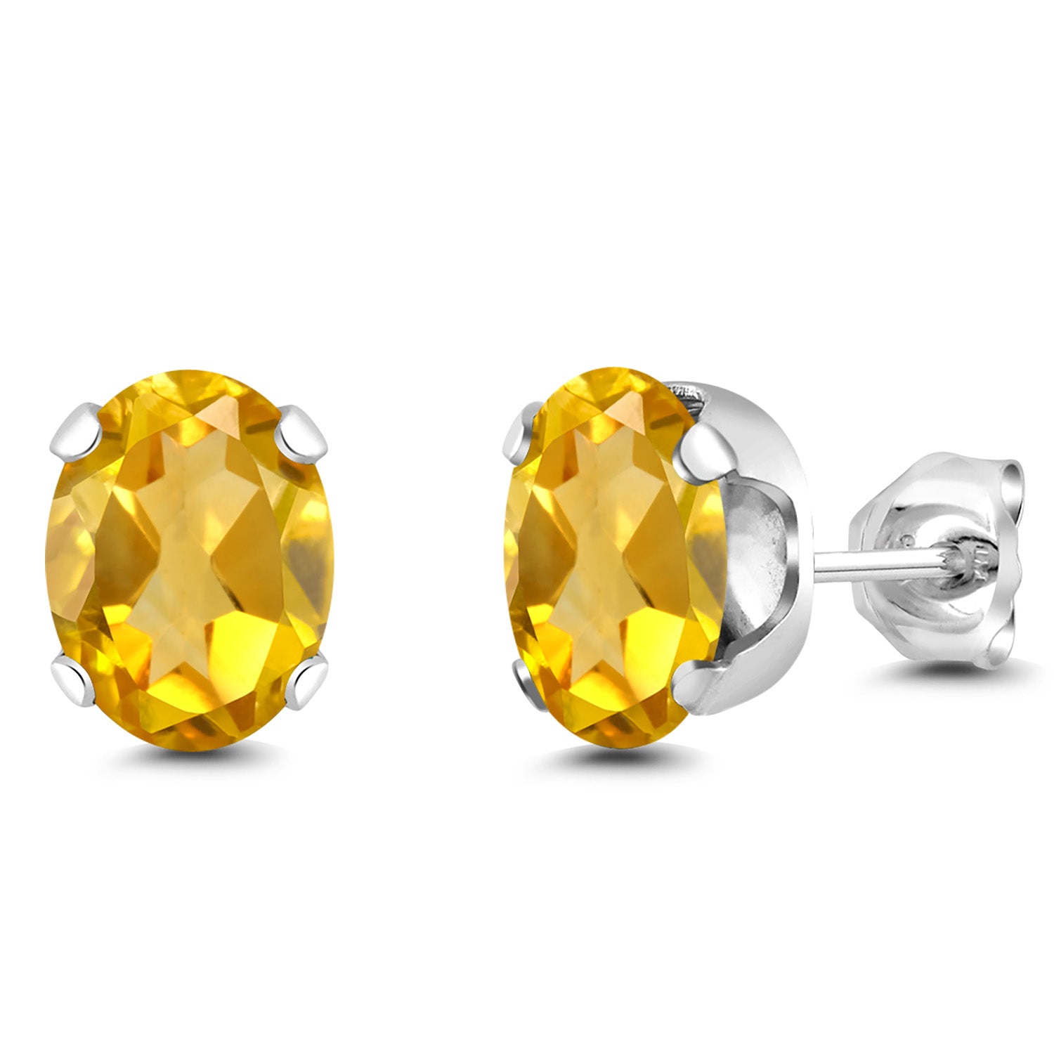 Citrine - November_Earrings in 925 Sterling Silver