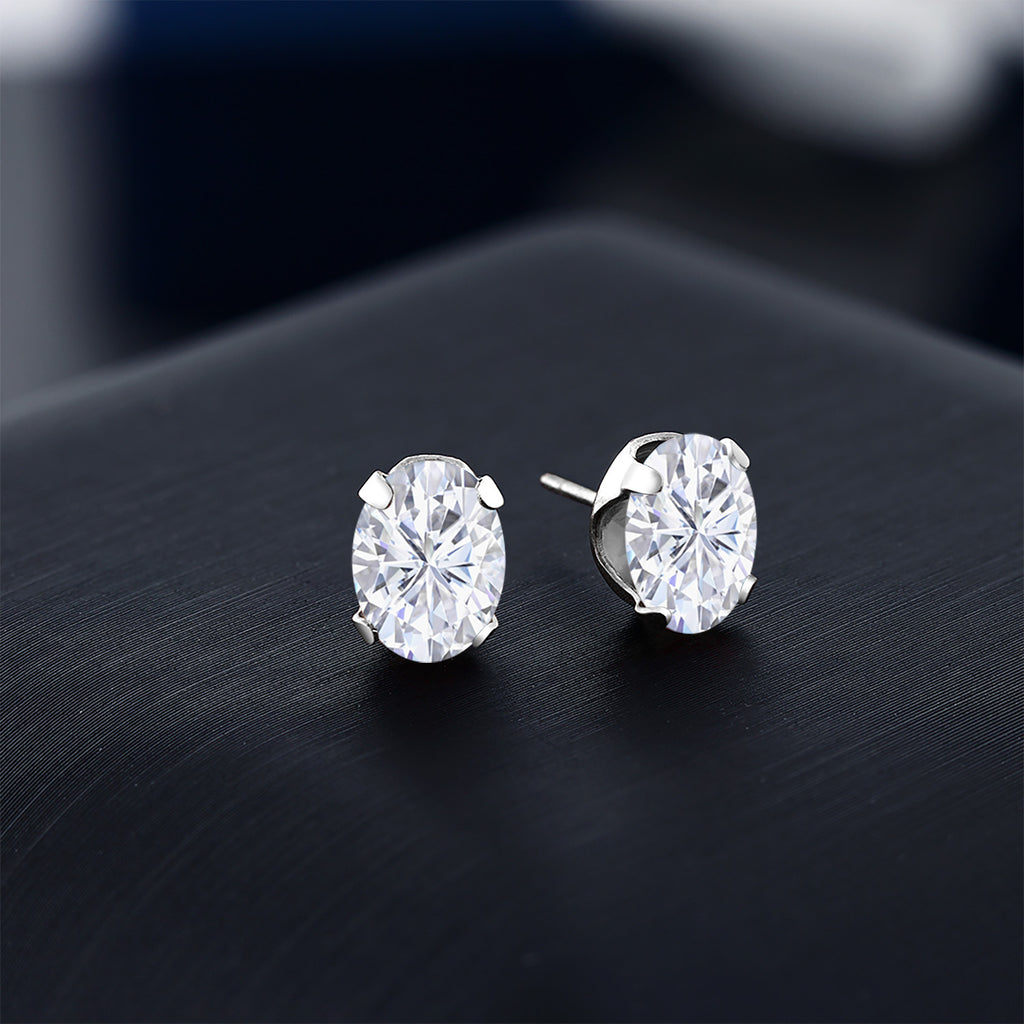 Near Colorless (GH)_Earrings in 925 Sterling Silver