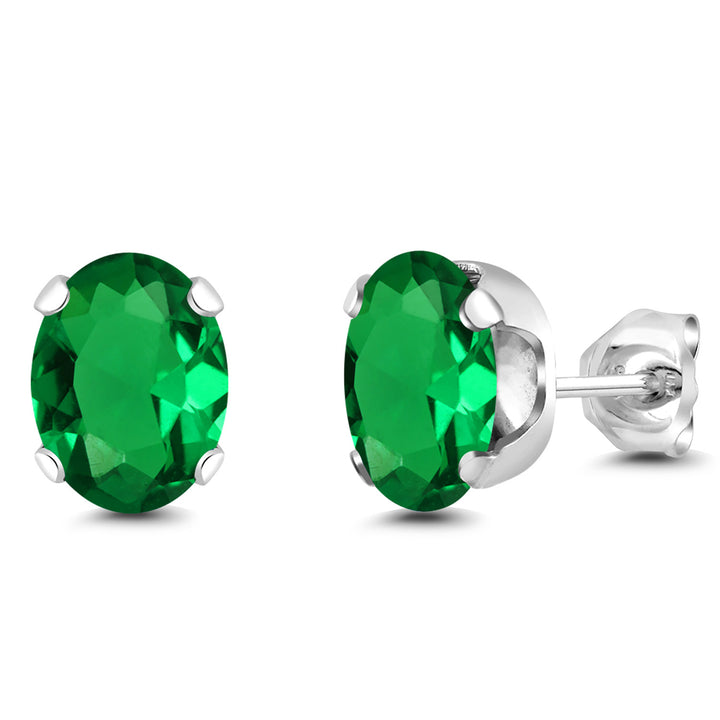 Nano Emerald - May_Earrings in 925 Sterling Silver