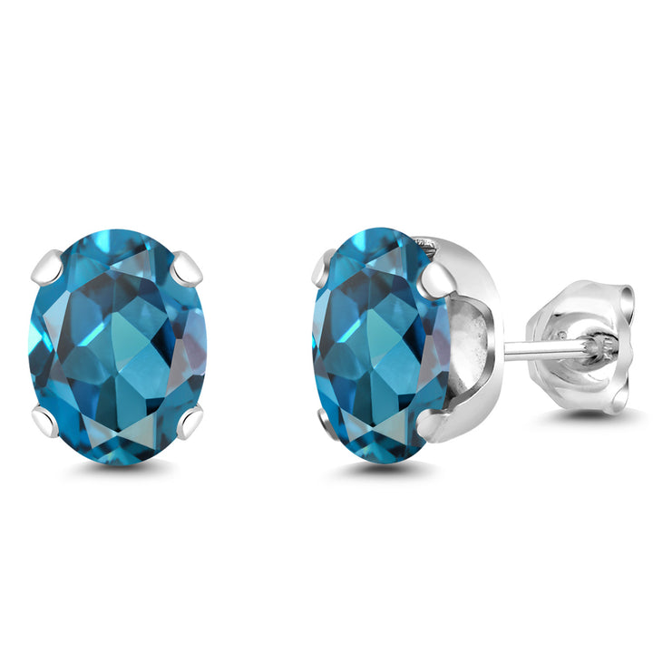 London Blue Topaz - November_Earrings in 925 Sterling Silver