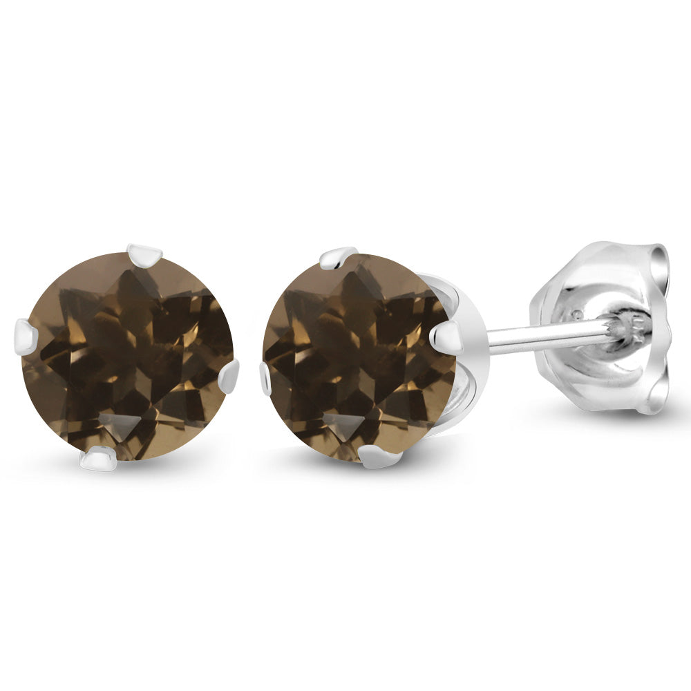 Smoky Quartz_Earrings in 925 Sterling Silver