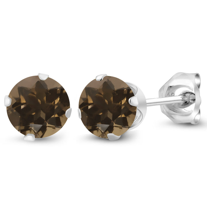 Smoky Quartz_Earrings in 925 Sterling Silver