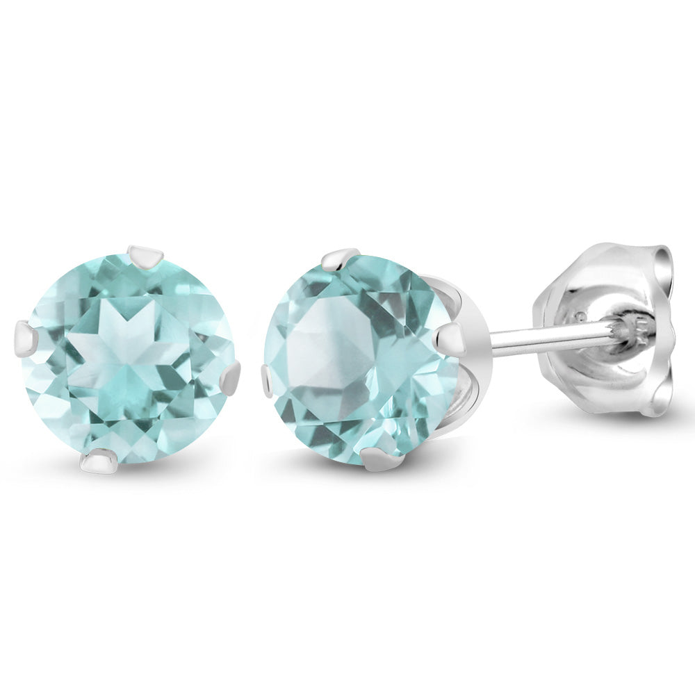 Sky Blue Topaz - November_Earrings in 925 Sterling Silver