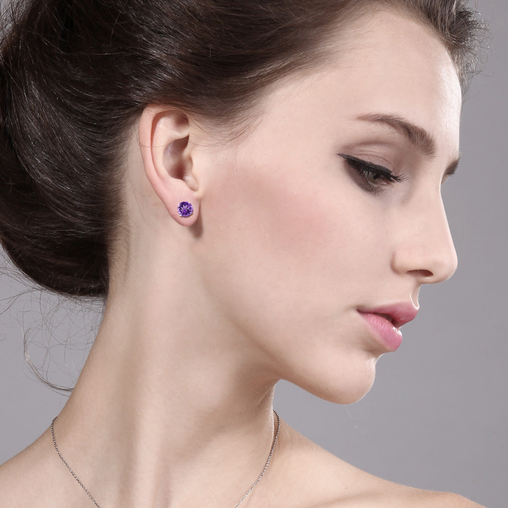 Amethyst - February_Earrings in 925 Sterling Silver